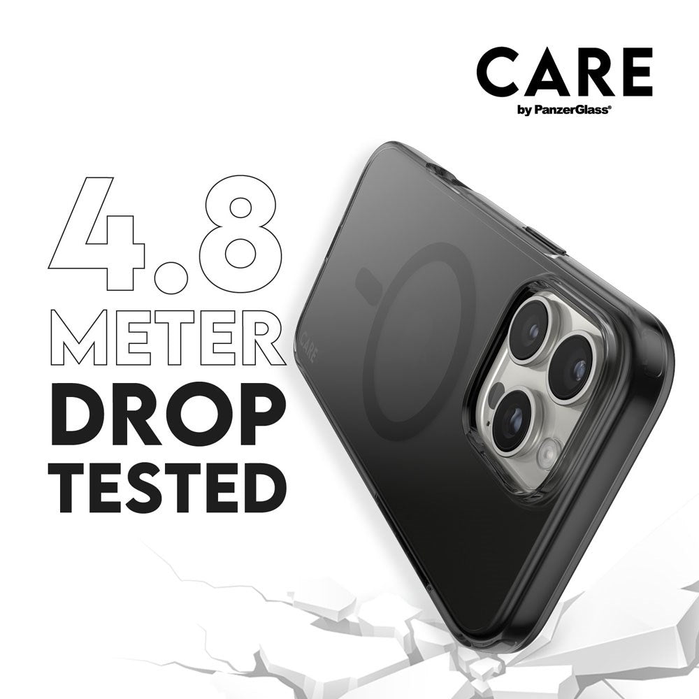 CARE by PanzerGlass iPhone 16 Pro Max FLAGSHIP Urban Combat Skal - MagSafe Kompatibel - Smokey / Black