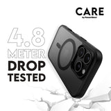 CARE by PanzerGlass iPhone 16 Pro FLAGSHIP Urban Combat Skal - MagSafe Kompatibel -Transparent / Black Frame