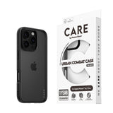 CARE by PanzerGlass iPhone 16 Pro FLAGSHIP Urban Combat-deksel - Transparent / Black Frame