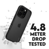 CARE by PanzerGlass iPhone 16 Pro FLAGSHIP Urban Combat-deksel - Transparent / Black Frame