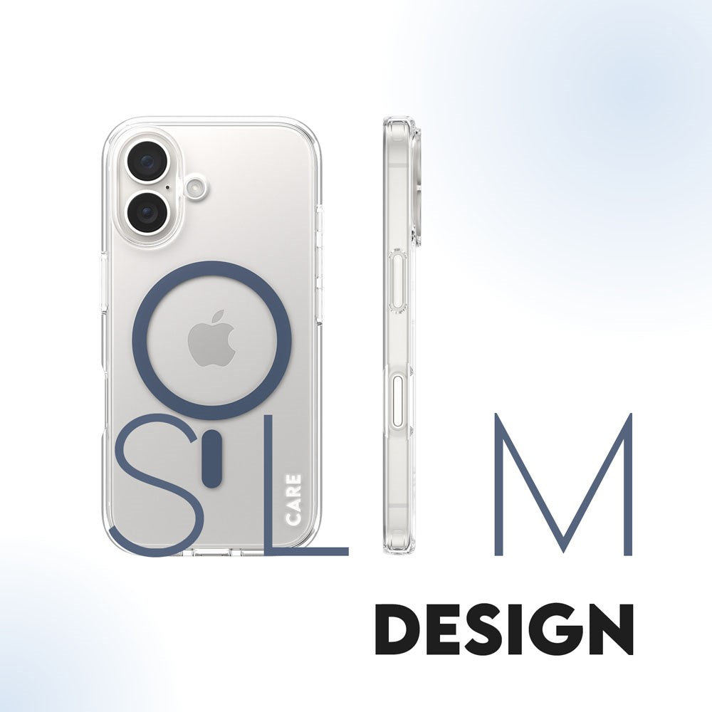 CARE by PanzerGlass iPhone 16 FLAGSHIP Urban Combat Skal - MagSafe Kompatibel -Transparent / Coronet Blue