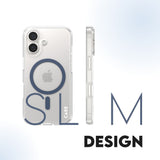 CARE by PanzerGlass iPhone 16 FLAGSHIP Urban Combat Skal - MagSafe Kompatibel -Transparent / Coronet Blue