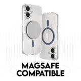 CARE by PanzerGlass iPhone 16 FLAGSHIP Urban Combat Skal - MagSafe Kompatibel -Transparent / Coronet Blue