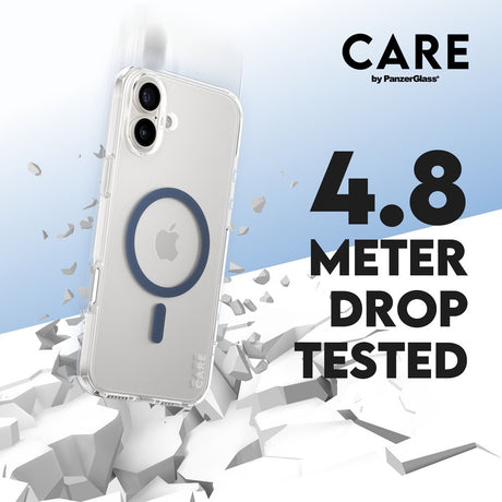 CARE by PanzerGlass iPhone 16 Plus FLAGSHIP Urban Combat Skal - MagSafe Kompatibel -Transparent / Coronet Blue