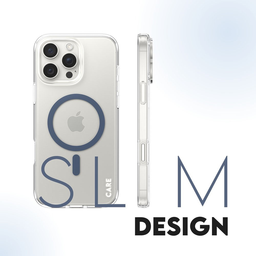 CARE by PanzerGlass iPhone 16 Pro Max FLAGSHIP Urban Combat Skal - MagSafe Kompatibel - Transparent / Coronet Blue