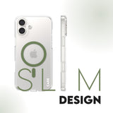 CARE by PanzerGlass iPhone 16 Plus FLAGSHIP Urban Combat Skal - MagSafe Kompatibel -Transparent / Piquant Green