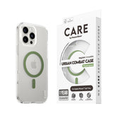 CARE by PanzerGlass iPhone 16 Pro Max FLAGSHIP Urban Combat Skal - MagSafe Kompatibel - Transparent / Piquant Green