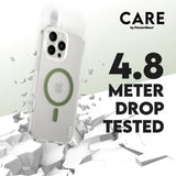 CARE by PanzerGlass iPhone 16 Pro Max FLAGSHIP Urban Combat Skal - MagSafe Kompatibel - Transparent / Piquant Green