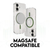 CARE by PanzerGlass iPhone 16 Pro Max FLAGSHIP Urban Combat Skal - MagSafe Kompatibel - Transparent / Piquant Green