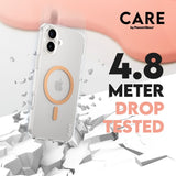 CARE by PanzerGlass iPhone 16 Plus FLAGSHIP Urban Combat Skal - MagSafe Kompatibel -Transparent / Peach Fuzz