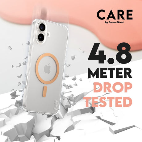 CARE by PanzerGlass iPhone 16 Plus FLAGSHIP Urban Combat Skal - MagSafe Kompatibel -Transparent / Peach Fuzz