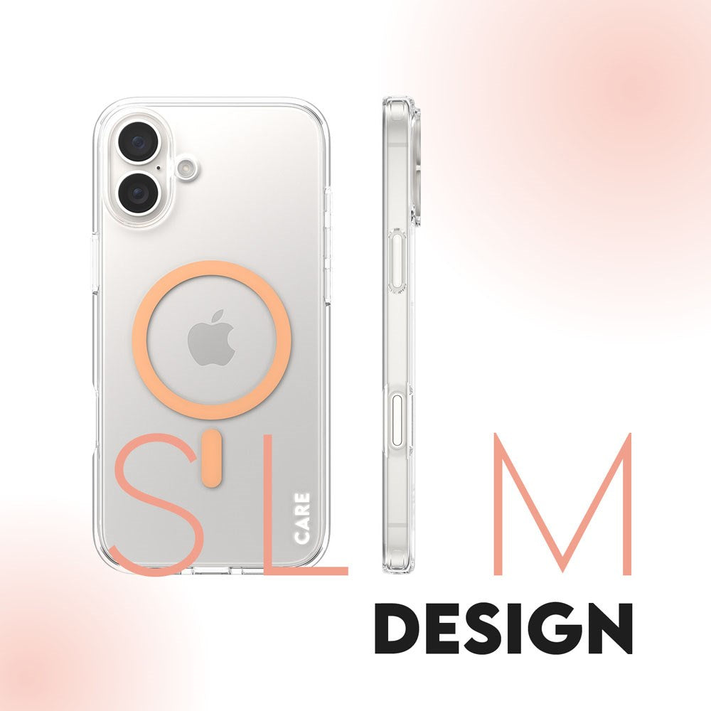 CARE by PanzerGlass iPhone 16 Plus FLAGSHIP Urban Combat Skal - MagSafe Kompatibel -Transparent / Peach Fuzz