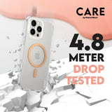 CARE by PanzerGlass iPhone 16 Pro Max FLAGSHIP Urban Combat Skal - MagSafe Kompatibel - Transparent / Peach Fuzz