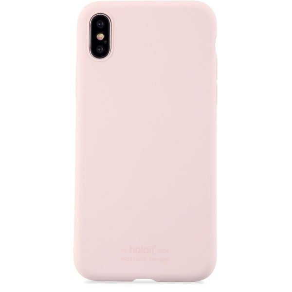 Holdit iPhone X / Xs mjuk beröringssilikonfodral - rodnad rosa