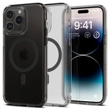 iPhone 14 Pro Max Spigen Ultra Hybrid Skal - MagSafe-kompatibelt - Matt Transparent / Frost Black