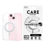 CARE by PanzerGlass iPhone 15 Feature Kickstand Skal - MagSafe Kompatibel - Transparent / Silver