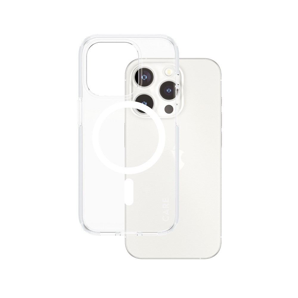 CARE by PanzerGlass iPhone 15 Pro FLAGSHIP Urban Combat Skal - MagSafe Kompatibel - Transparent / White