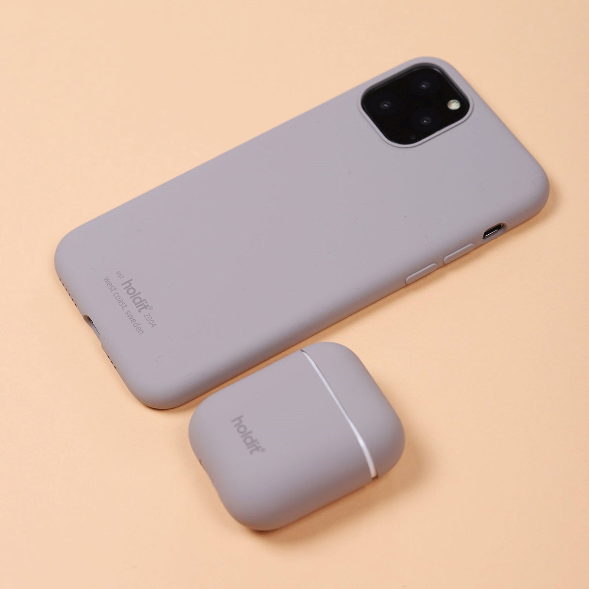 Holdit Nygård Silicone Case for AirPods (1st & 2nd Gen.) - Taupe