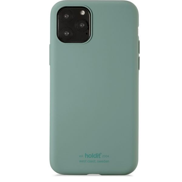 iPhone 11 Pro Holdit Soft Touch Skal Silikon - Moss Green