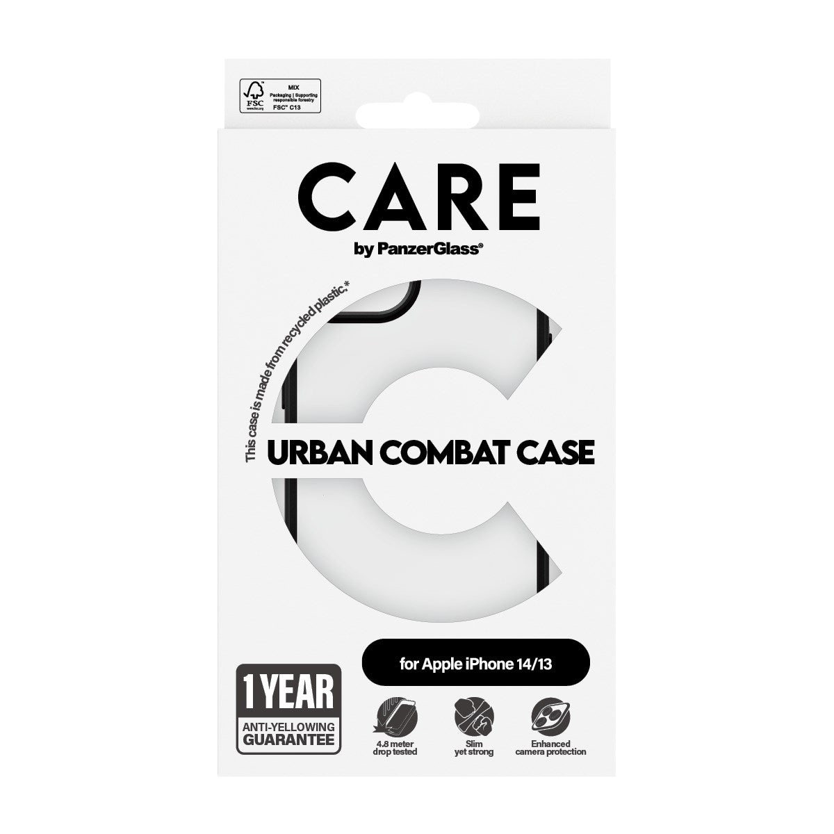 CARE by PanzerGlass iPhone 14 / 13 FLAGSHIP Urban Combat Skal - Transparent