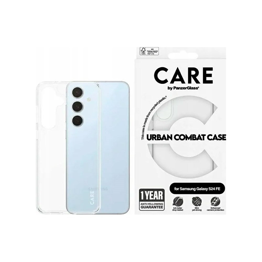 CARE by PanzerGlass Samsung Galaxy S24 FE FLAGSHIP Urban Combat Skal - Genomskinlig