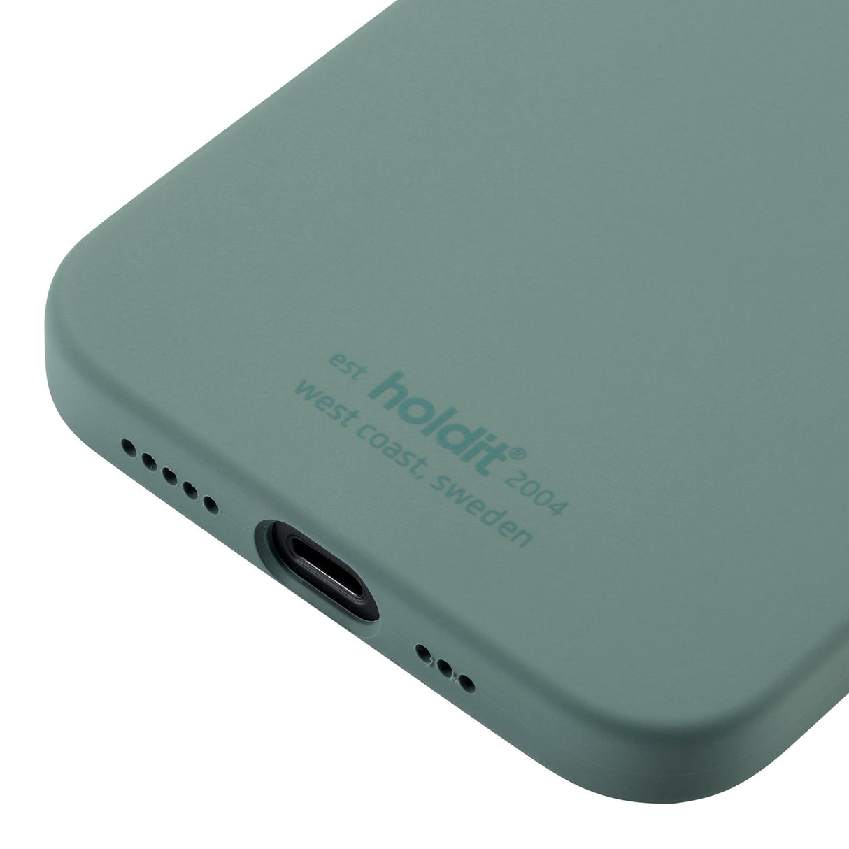 iPhone 12 / 12 Pro Holdit Soft Touch Skal Silikon - Moss Green