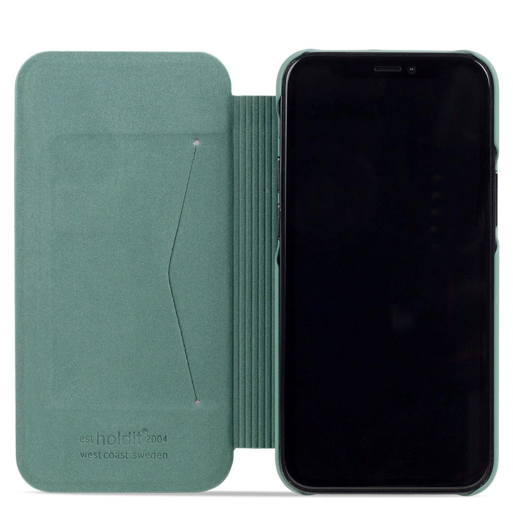 iPhone 13 Pro Holdit Slim Wallet Plånboksfodral - Moss Green