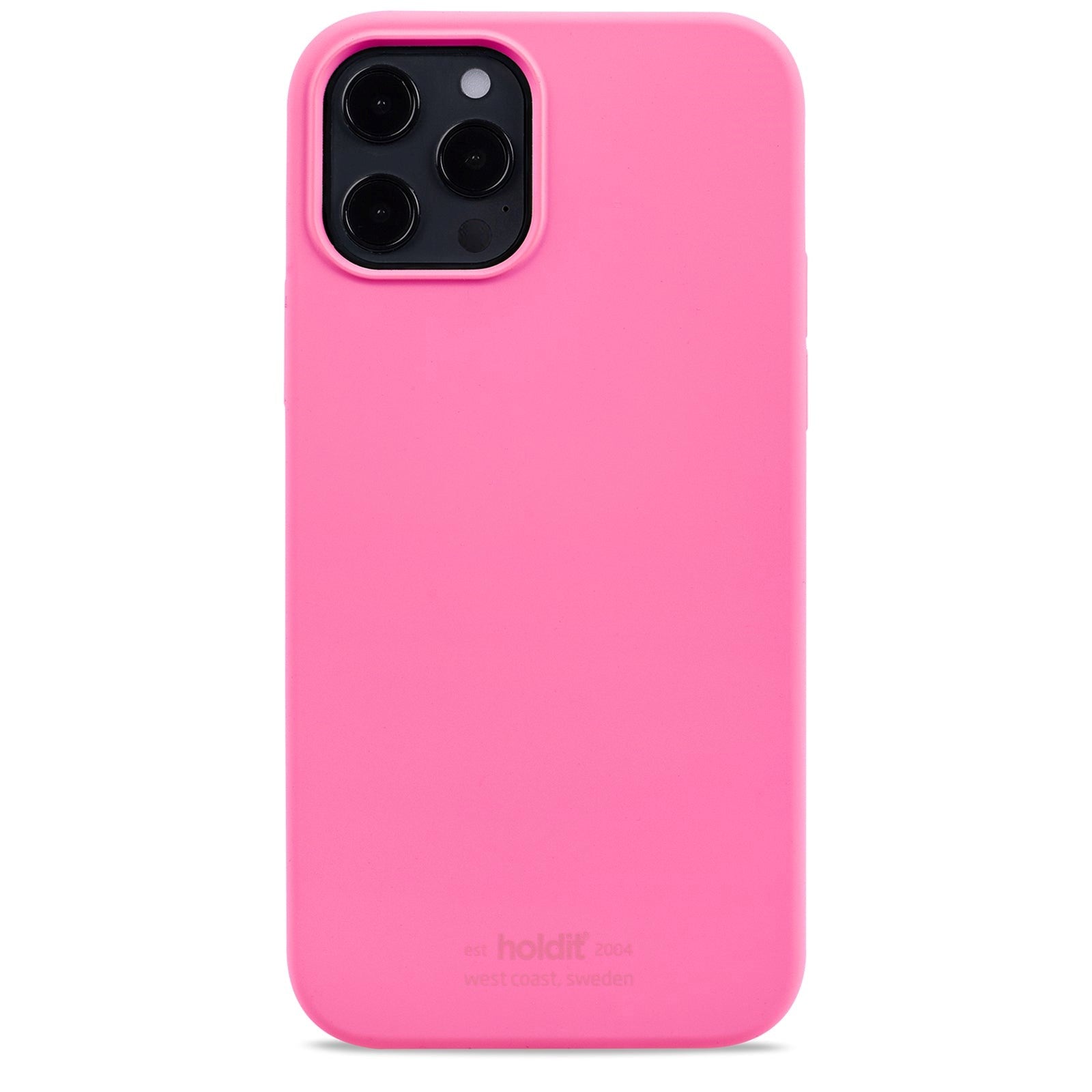 iPhone 12 / 12 Pro Holdit Soft Touch Skal Silikon - Bright Pink