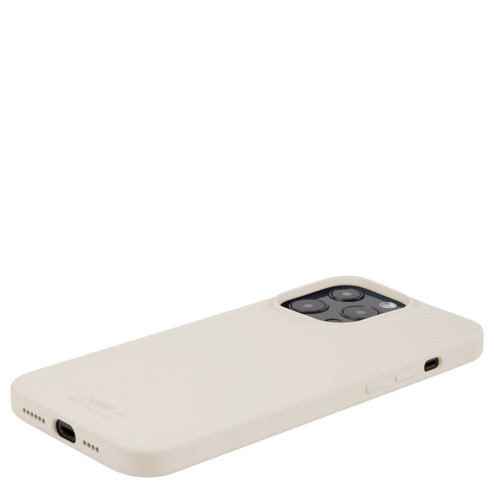 iPhone 13 Pro Holdit Soft Touch Skal Silikon - Light Beige