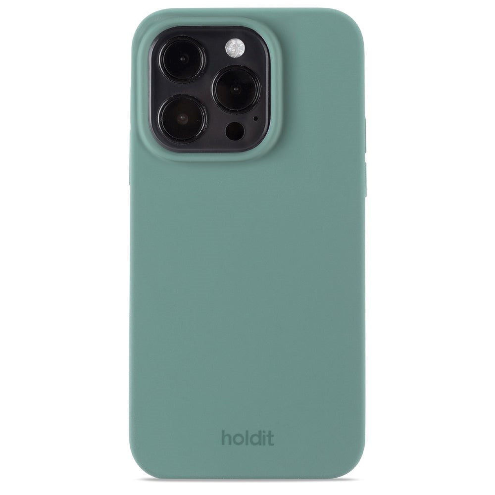 iPhone 14 Pro Holdit Soft Touch Skal Silikon - Moss Green