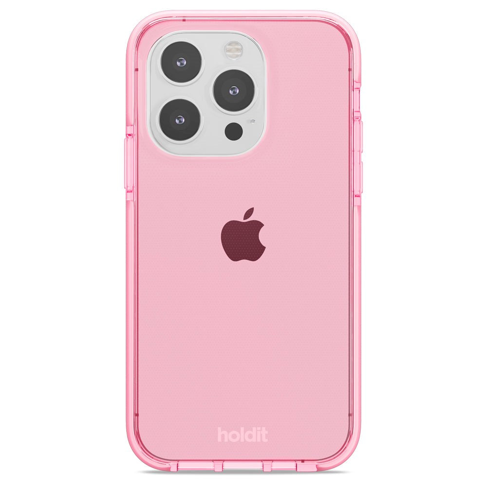 iPhone 14 Pro Holdit Seethru Skal - Bright Pink