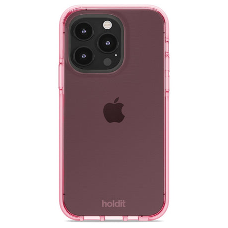 iPhone 14 Pro Holdit Seethru Skal - Bright Pink