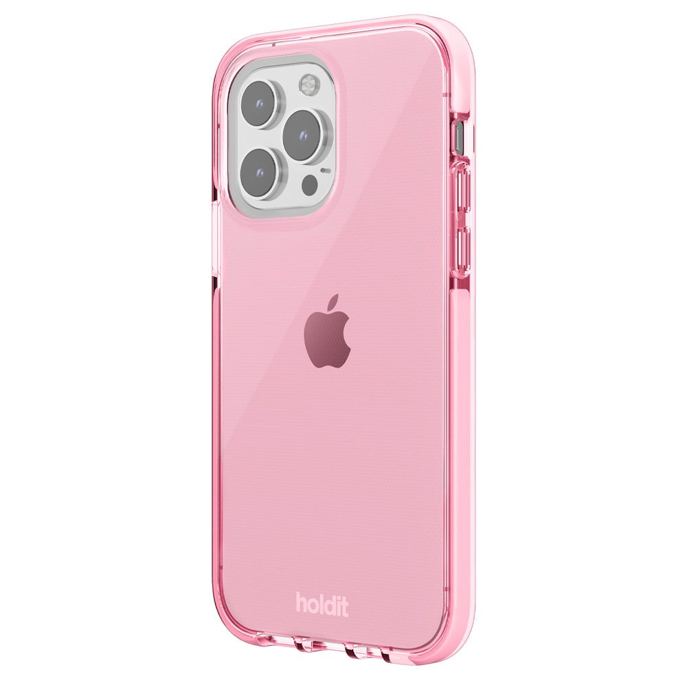 iPhone 14 Pro Holdit Seethru Skal - Bright Pink