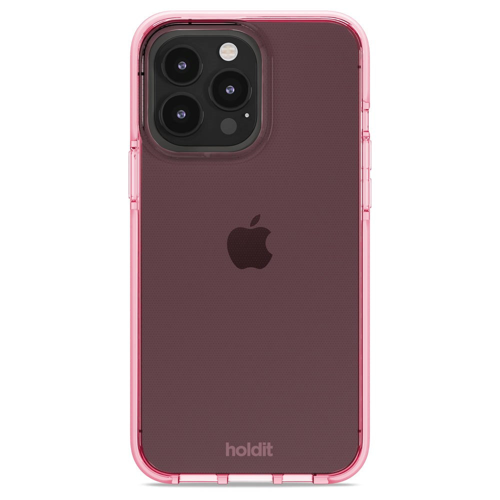 iPhone 14 Pro Max Holdit Seethru Skal - Bright Pink