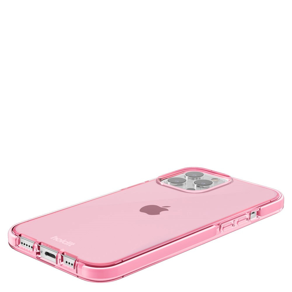 iPhone 14 Pro Max Holdit Seethru Skal - Bright Pink