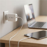 Tech-Protect 65W Väggladdare m. 1x USB-C & 1x USB-A - Vit