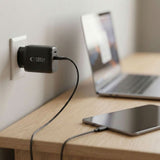 Tech-Protect 65W Väggladdare m. 1x USB-C & 1x USB-A - Svart