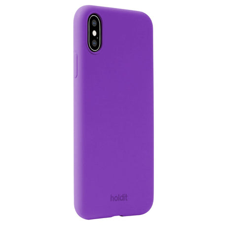 Holdit iPhone X / Xs Soft Touch Skal Silikon - Bright Purple