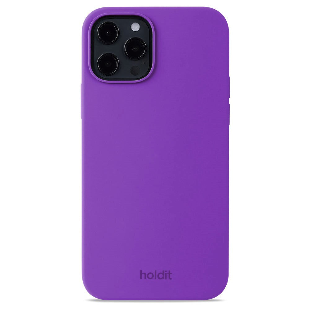 Holdit iPhone 12 / 12 Pro Soft Touch Skal Silikon - Bright Purple