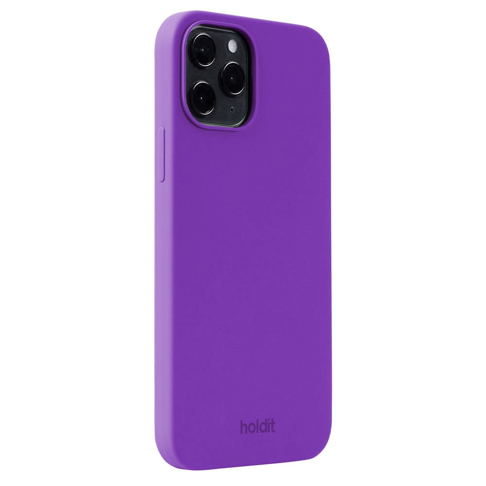 Holdit iPhone 12 / 12 Pro Soft Touch Skal Silikon - Bright Purple