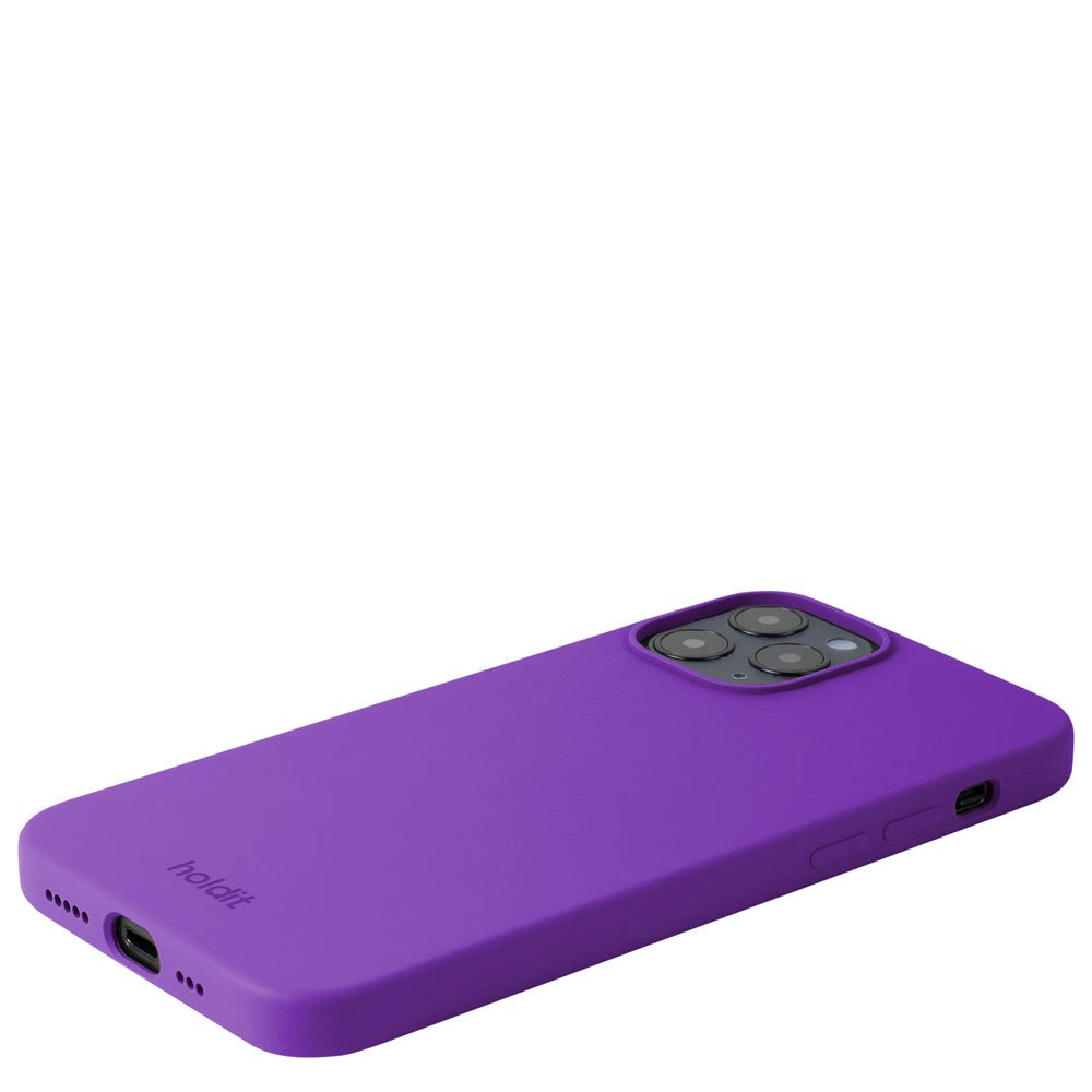 Holdit iPhone 12 / 12 Pro Soft Touch Skal Silikon - Bright Purple