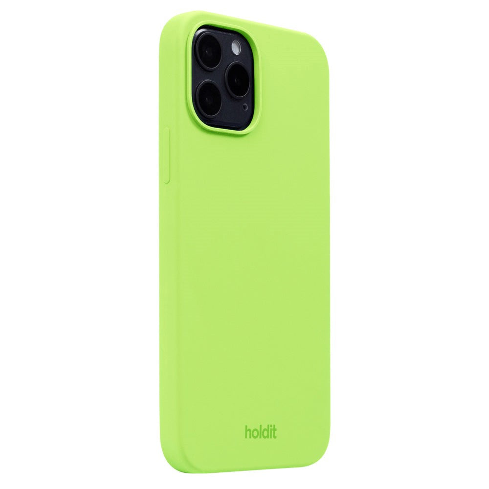 Holdit iPhone 12 / 12 Pro Soft Touch Skal Silikon - Acid Green