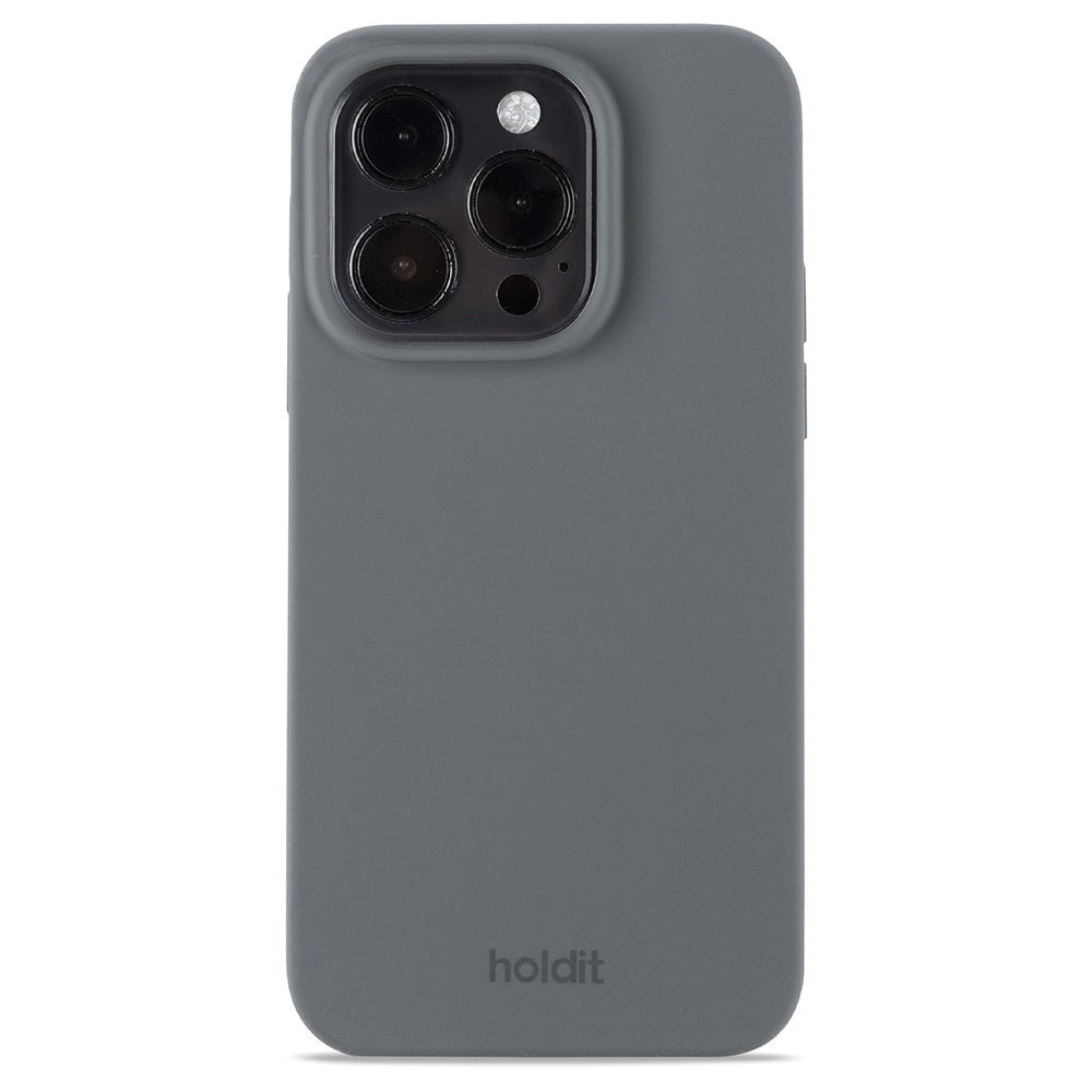 iPhone 14 Pro Holdit Soft Touch Skal Silikon - Space Gray