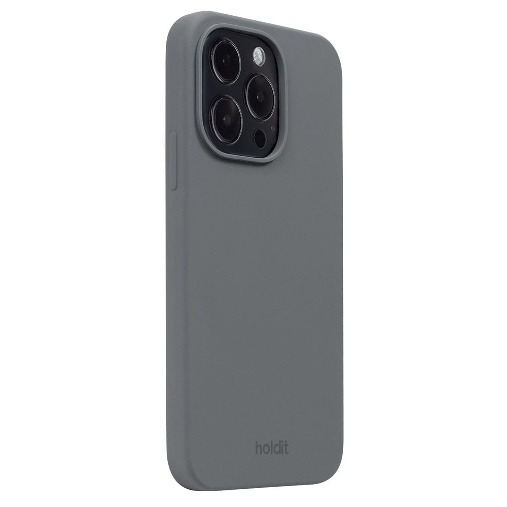 iPhone 14 Pro Holdit Soft Touch Skal Silikon - Space Gray