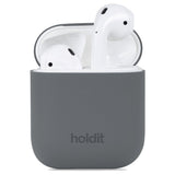 Holdit Skal Silikon for Apple Airpods (1: a & 2: a allm.) - Space Grey