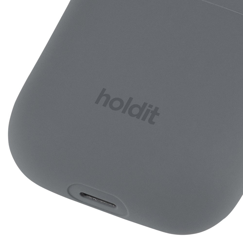 Holdit Skal Silikon for Apple Airpods (1: a & 2: a allm.) - Space Grey