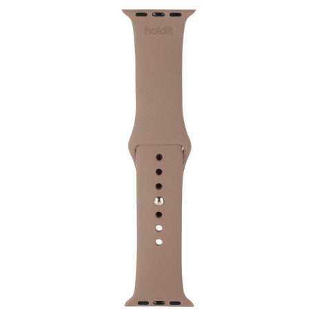 Apple Watch (38/40/SE/41/42mm) Holdit Silicone Armband - Mocha Brown