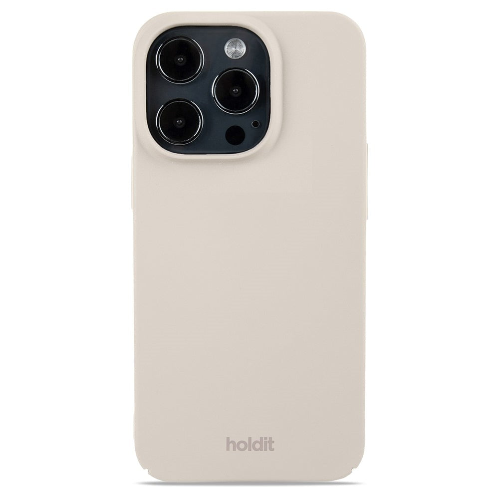 Holdit iPhone 14 Pro Slim Plast Skal - Light Beige