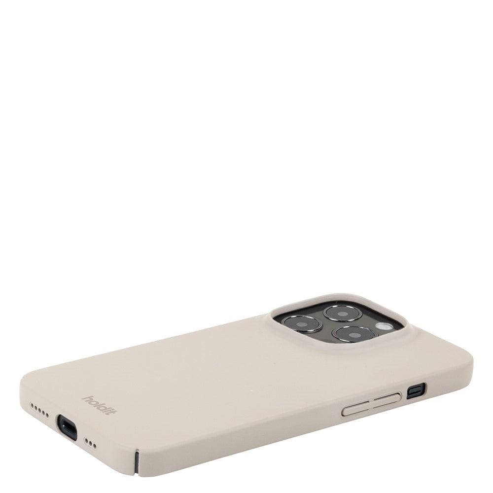 Holdit iPhone 14 Pro Slim Plast Skal - Light Beige