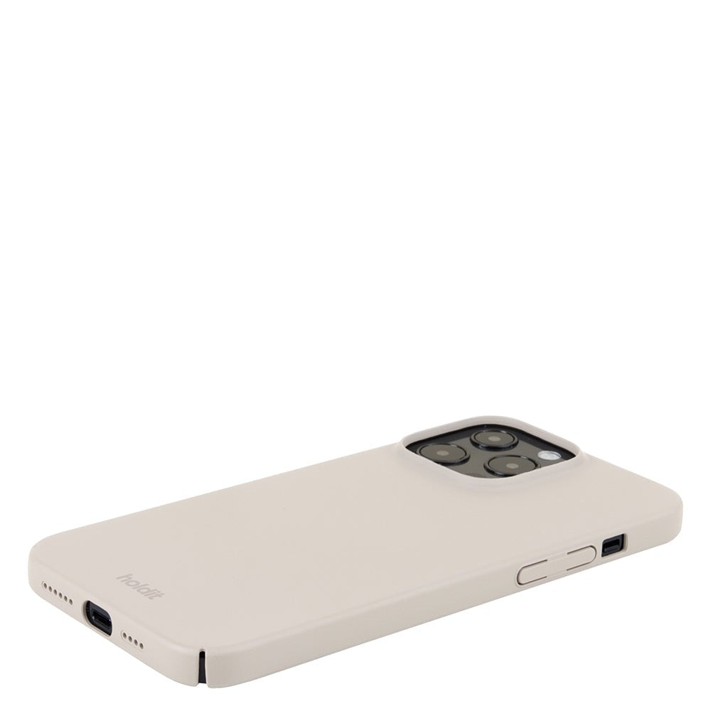 Holdit iPhone 14 Pro Max Slim Plast Skal - Light Beige